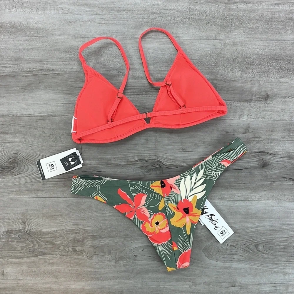 ☀️RIP CURL☀️ PREMIUM SURF BANDED FIXED TROPIC COAST SKIMPY REVERSIBLE BOX